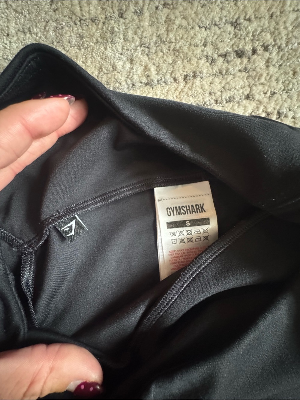 Gymshark Black High-Waist Bike Shorts with Logo - Picture 3 of 4